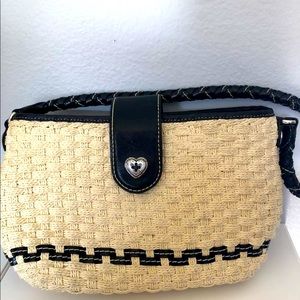 Brighton Straw and Leather Purse Bag